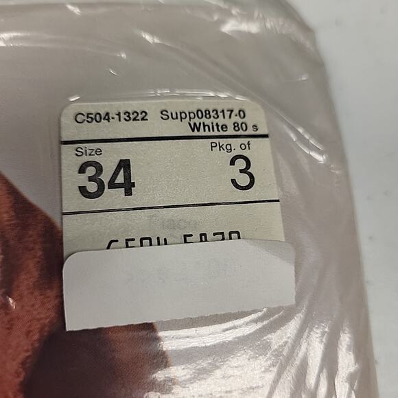 VTG New 1990s JCPenney Royal Comfort Mens Briefs 3 Pair Package Size 34 Made USA - Picture 2 of 7